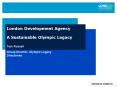 London Development Agency A Sustainable Olympic Legacy