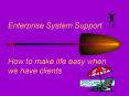 Enterprise System Support or How to make life easy when we have clients
