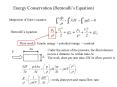 Energy Conservation Bernoullis Equation