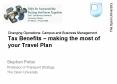 Changing Operations: Campus and Business Management Tax Benefits making the most of your Travel Plan