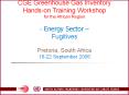 CGE Greenhouse Gas Inventory Handson Training Workshop for the African Region Energy Sector Fugitive