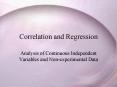 Correlation and Regression