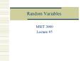 Random Variables
