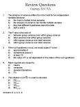 The analysis of variance differs from the ttest for two independent samples because: