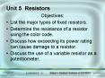 Unit 5 Resistors