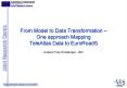 From Model to Data Transformation One approach Mapping TeleAtlas Data to EuroRoadS