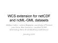 WCS extension for netCDF and ncMLGML datasets