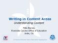 Writing in Content Areas