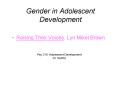 Gender in Adolescent Development
