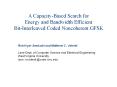 A CapacityBased Search for Energy and Bandwidth Efficient BitInterleaved Coded Noncoherent GFSK