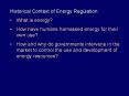 Historical Context of Energy Regulation: