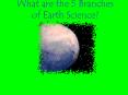 What are the 5 Branches of Earth Science