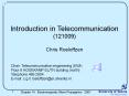 Introduction in Telecommunication 121009
