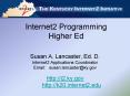 Internet2 Programming Higher Ed