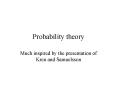 Probability theory