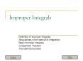 Improper Integrals
