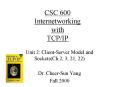 CSC 600 Internetworking with TCPIP
