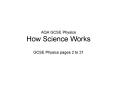 AQA GCSE Physics How Science Works