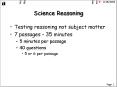 Science Reasoning