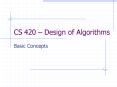 CS 420 Design of Algorithms