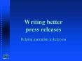 Writing better press releases
