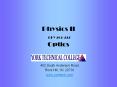 Physics II PHY 202222 Optics