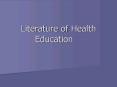 Literature of Health Education