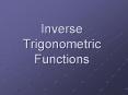 Inverse Trigonometric Functions