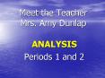 Meet the Teacher Mrs' Amy Dunlap