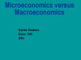 Microeconomics versus Macroeconomics