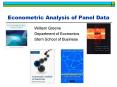 Econometric Analysis of Panel Data