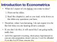 Introduction to Econometrics