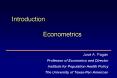 Introduction Econometrics