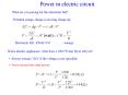 Power in electric circuit