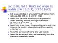 Lec 15 LU, Part 1: Basics and simple LU models ch6'1