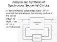 Analysis and Synthesis of Synchronous Sequential Circuits