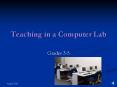 Teaching in a Computer Lab