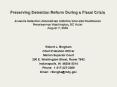 Preserving Detention Reform During a Fiscal Crisis Juvenile Detention Alternatives Initiative Inters