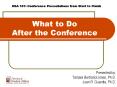 What to Do After the Conference