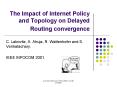 The Impact of Internet Policy and Topology on Delayed Routing convergence