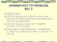 ANSWER KEY TO PROBLEM SET 3
