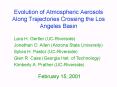 Evolution of Atmospheric Aerosols Along Trajectories Crossing the Los Angeles Basin