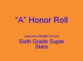 A Honor Roll