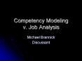 Competency Modeling v' Job Analysis