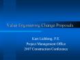 Value Engineering Change Proposals