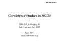 Coexistence Studies in 802'20