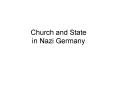 Church and State in Nazi Germany