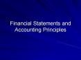 Financial Statements and Accounting Principles