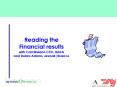 Reading the Financial results with Carl Weldon CEO, BAHA and Debra Adams, arena4finance
