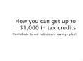 How you can get up to $1,000 in tax credits